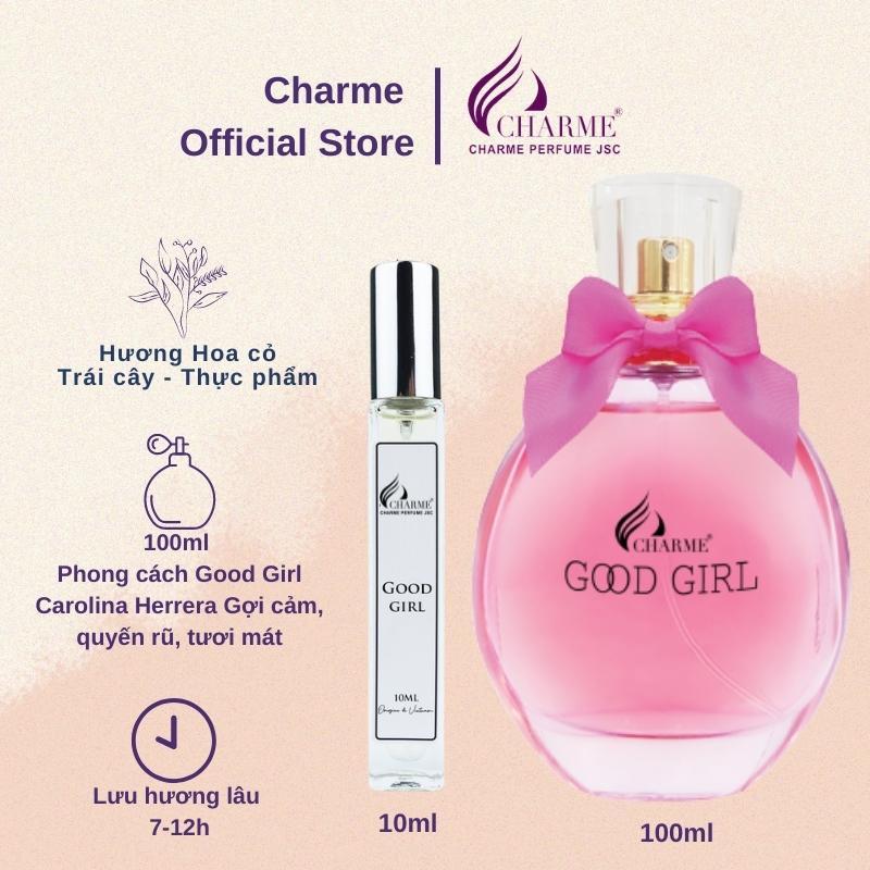 Nước hoa nữ cao cấp, Charme GoodGirl, đem đến cảm giác ly kỳ, huyền bí, khiến mọi người khám phá, 100ml