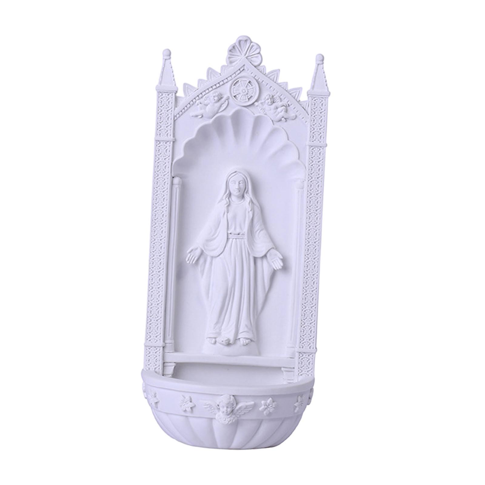 Resin Jesus Statue Blessed  Mary Jesus Figurine for Office Home