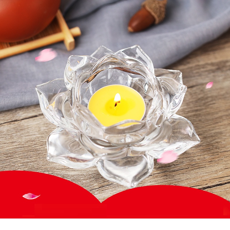 Đèn Bơ - Nến Bơ Hình Bông Sen Vàng 12H