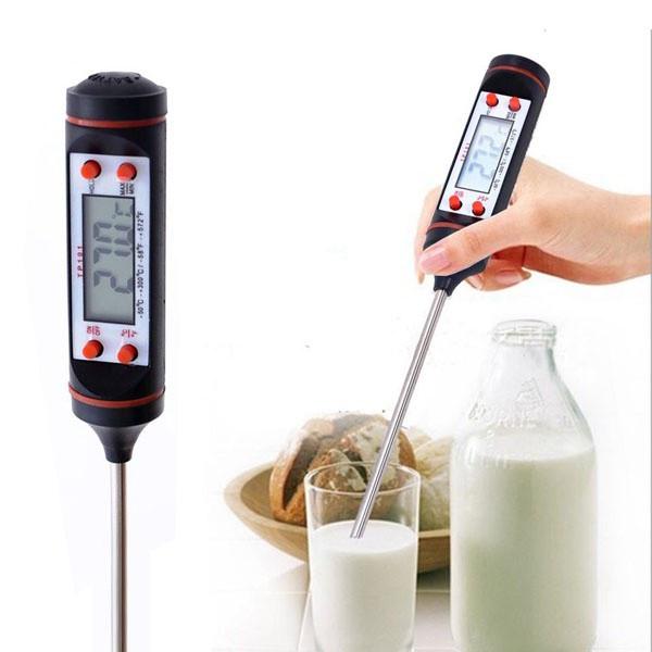 Nhiệt kế điện tử đo nhiệt độ sữa nước thực phẩm màn hình LCD hiện thị rõ ràng nhiệt độ an toàn cho bé sơ sinh