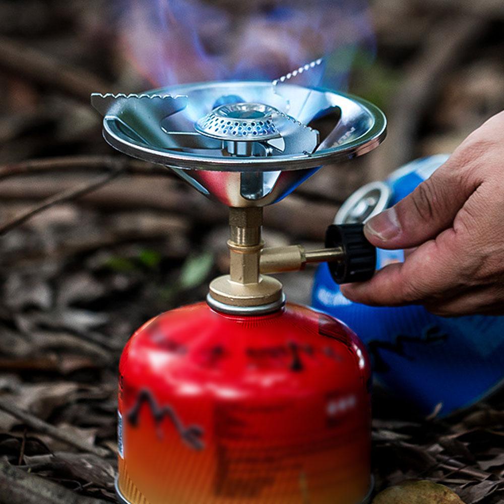 Bếp cắm trại ngoài trời lấy gas trực tiếp từ bình