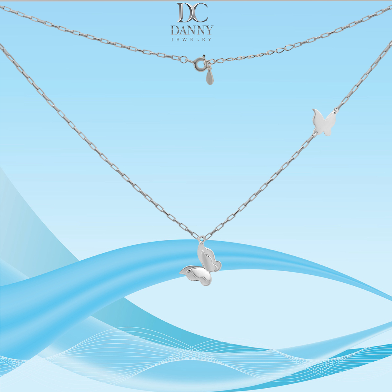 Dây Chuyền Có Mặt Danny Jewelry Bạc 925 Xi Rhodium Hình Bướm DM051