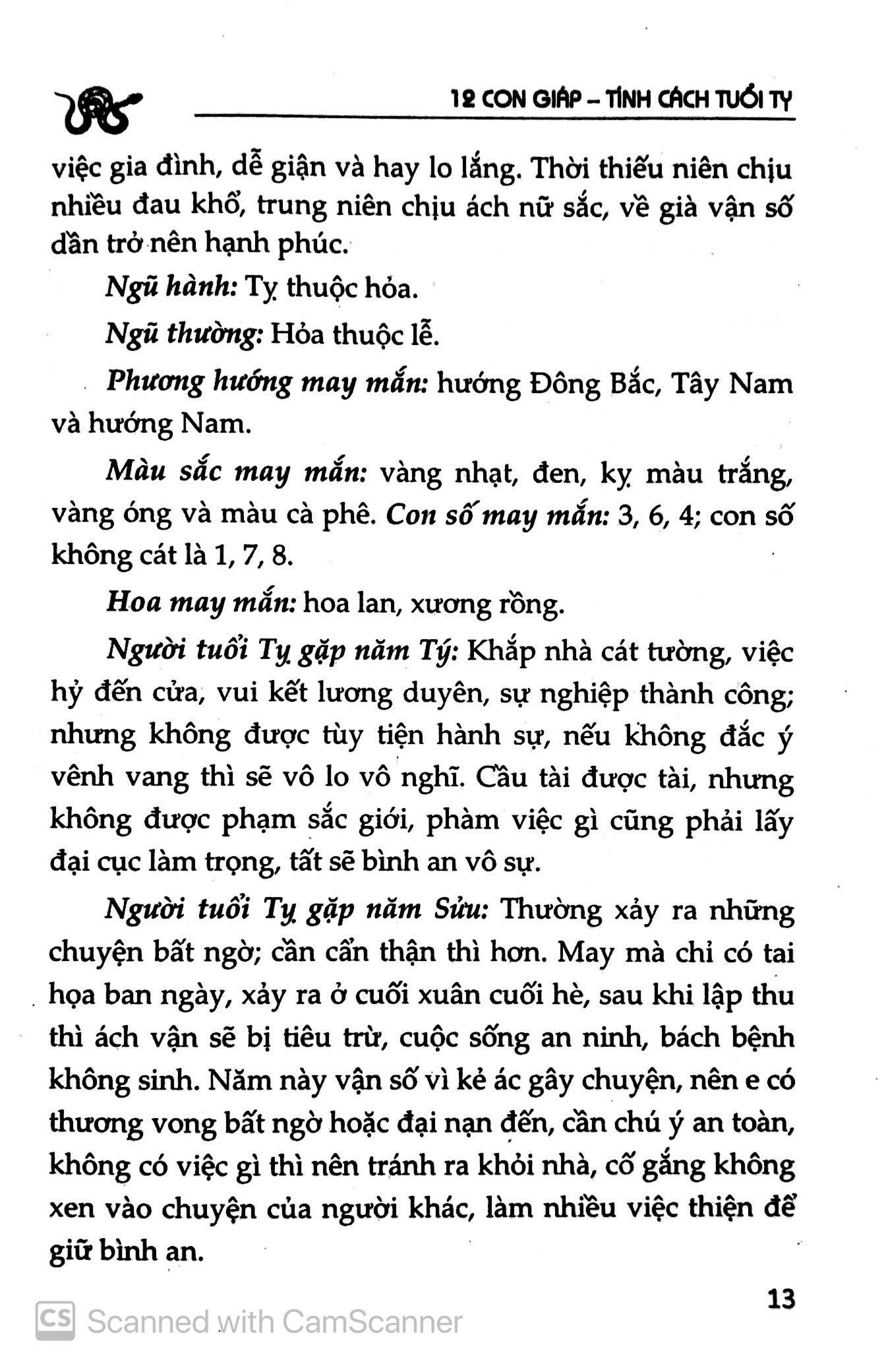 Sách Tìm Hiểu Tính Cách Con Người Qua Năm Sinh Tuổi Tỵ