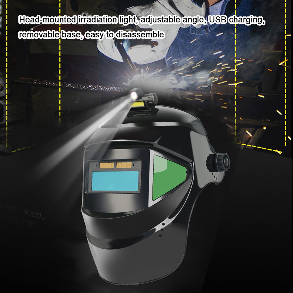 PC Welding Masks Automatic Variable Light Adjustment Large View True Color Auto Darkening Welding Facemask for Arc Welding Grinding Cutting