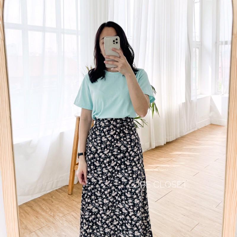 Chân váy hoa nhí dáng dài phong cách vintage summer 2021| Lure Closet| V189111