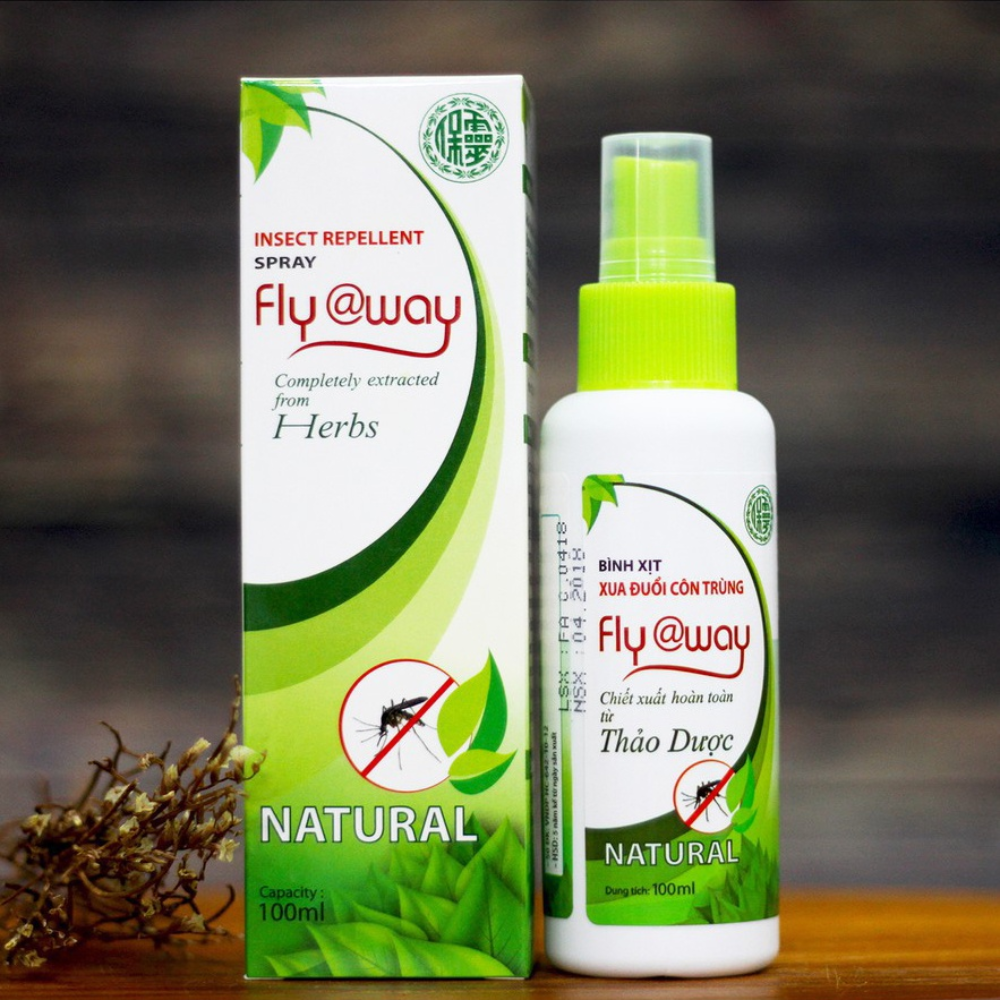 [QUÀ TẶNG ĐỘC QUYỀN] Xịt chống muỗi Fly Away chiết xuất tinh dầu 100% tự nhiên, Lọ 60ml