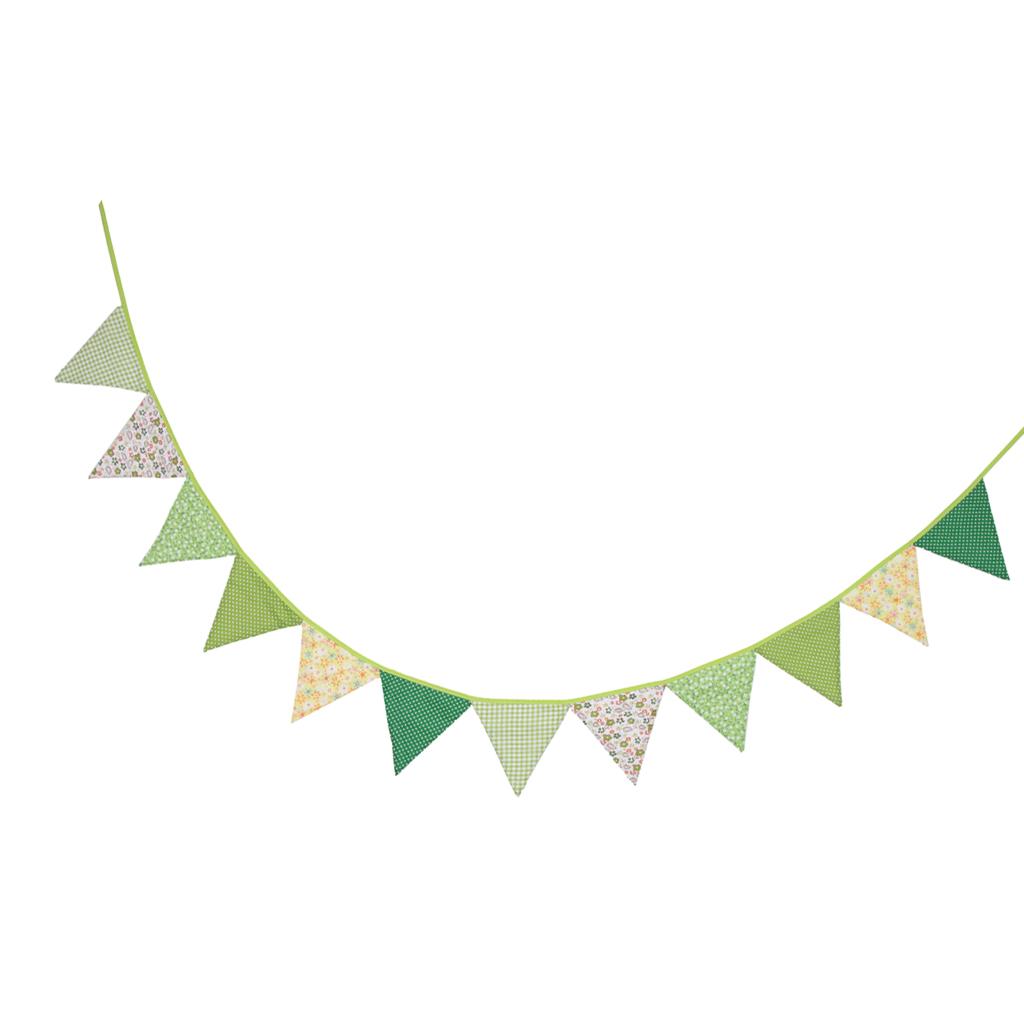 Colorful Fabric Bunting Banner Flag Wedding Nursery Birthday Party Decor