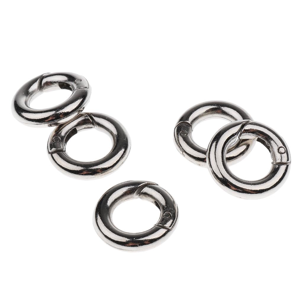 5 Miếng Vòng đẩy Cổng Chụp Móc Lò Xo Móc Chìa Khóa Lò Xo Carabiner