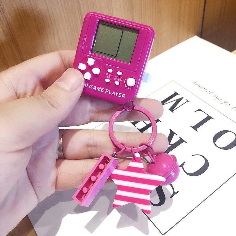 Móc Khoá Hình Máy Chơi Game Mini Siêu Cute Kèm Chuông Gió