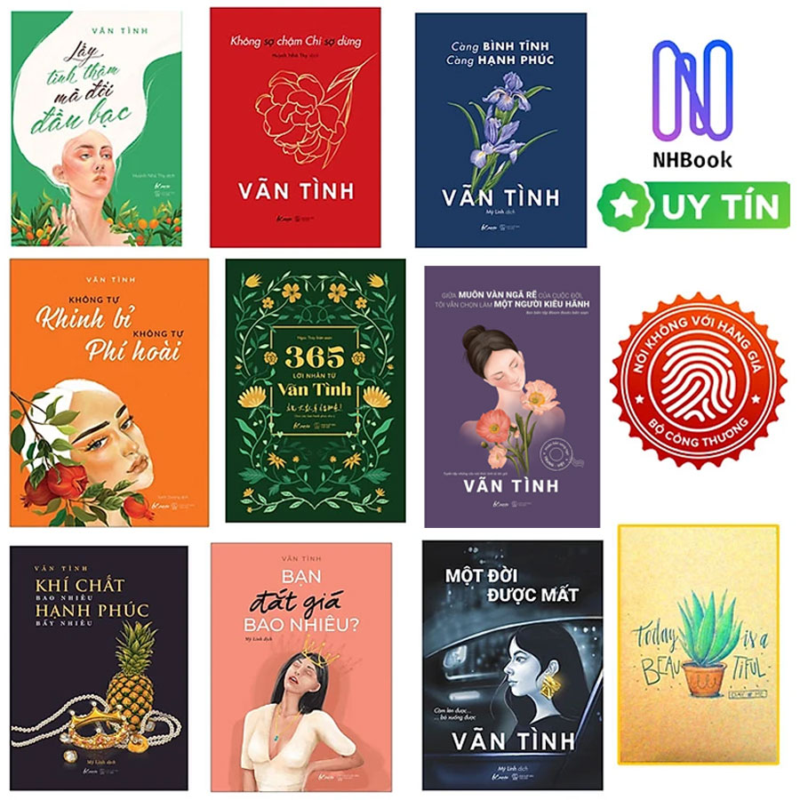 Combo 9 Cuốn Vãn Tình :365 Lời Nhắn Từ Vãn Tình+ Khí Chất Bao Nhiêu, Hạnh Phúc Bấy Nhiêu+Bạn Đắt Giá Bao Nhiêu?... - NHBook - Tặng Kèm Sổ Tay Xương Rồng