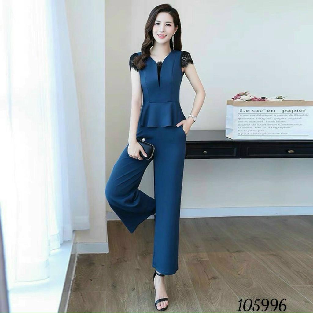 SET ĐỒ BỘ ÁO REN + QUẦN SUÔNG DÀI BIG SIZE