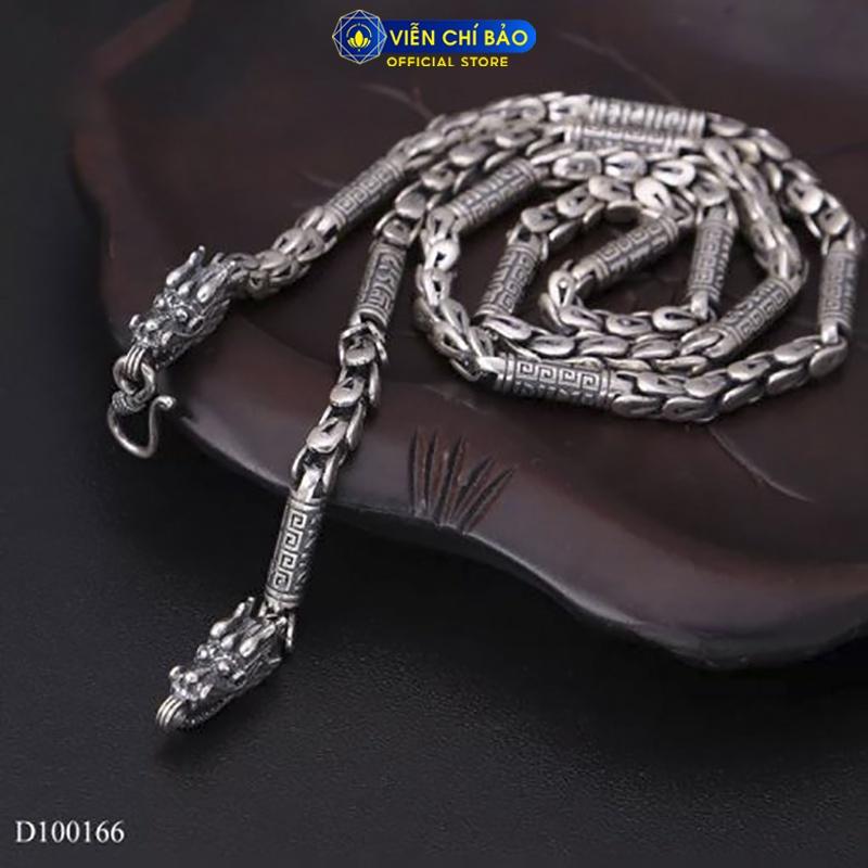 Dây chuyền bạc nam Hắc Long nguyệt dạ chất liệu bạc Thái 925 thời trang phụ kiện trang sức nam Viễn Chí Bảo D100166