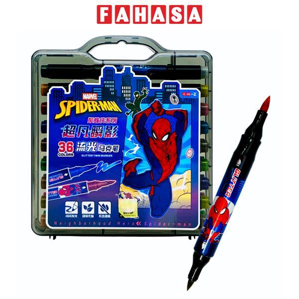 Bộ 36 Màu Acrylic Marker - 18 Cây x 2 Đầu - Spiderman - iiGEN YZ310128