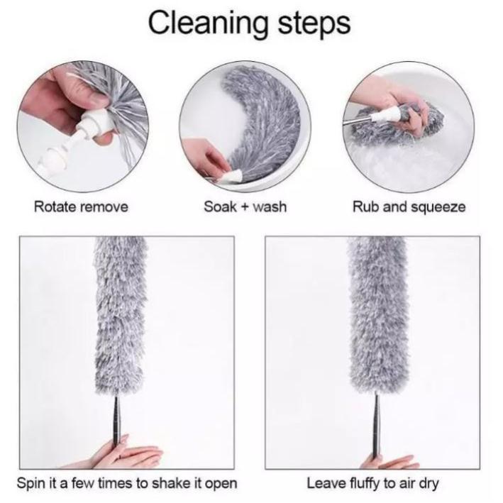 CHỔI QUÉT TRẦN NHÀ, QUÉT BỤI BẨN TRÊN CAO TIỆN LỢI CÓ ĐẦU UỐN CONG TIỆN DỤNG