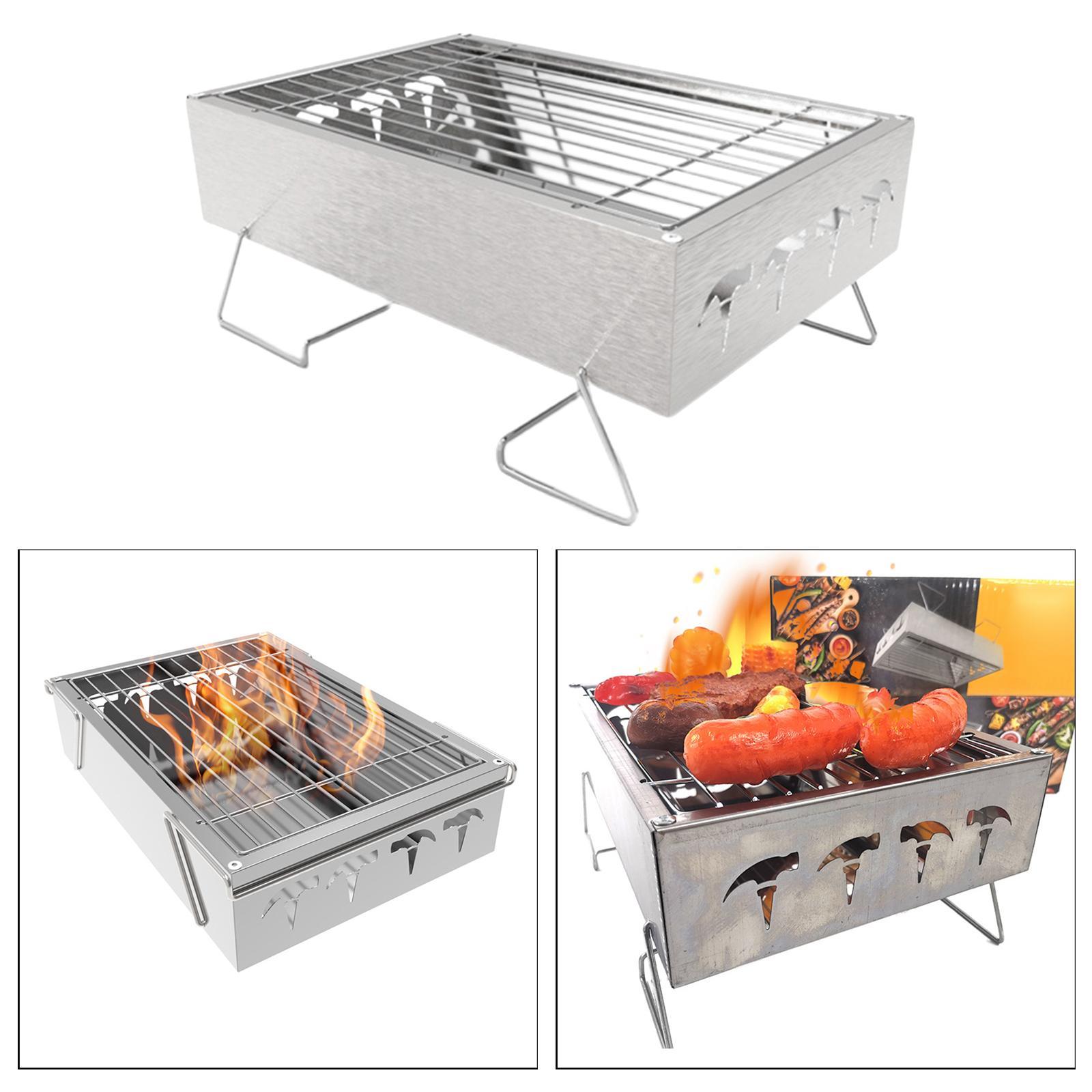 Portable   Grill Folding Stainless Steel Grill for Camping