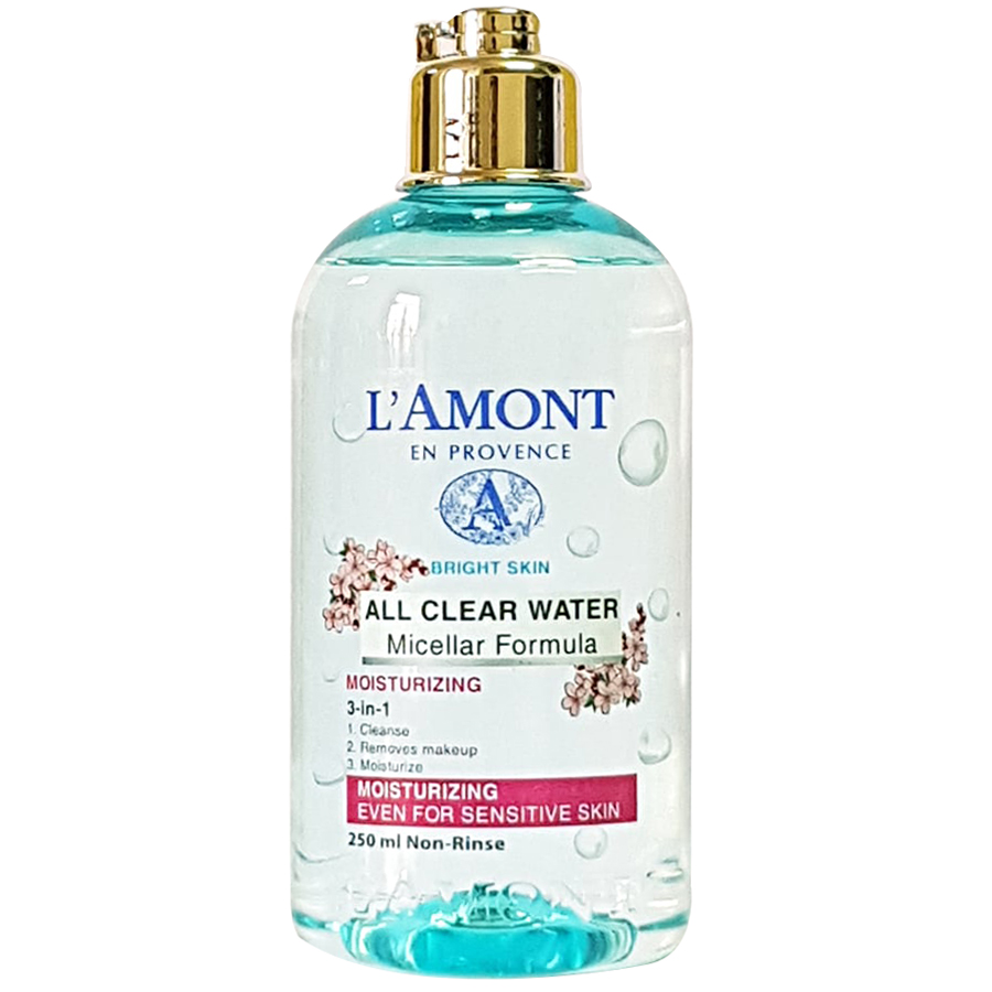 Combo 2 Nước Tẩy Trang Dưỡng Ẩm Sáng Da All Clean Water Micellar Fomula Moisturizing Lamont En Provence (250m x 2 Chail)