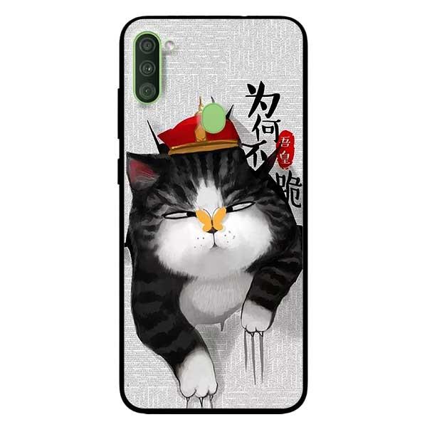 Hình ảnh Ốp lưng dành cho Samsung Galaxy A11 mẫu Mèo Cào Nón Đỏ