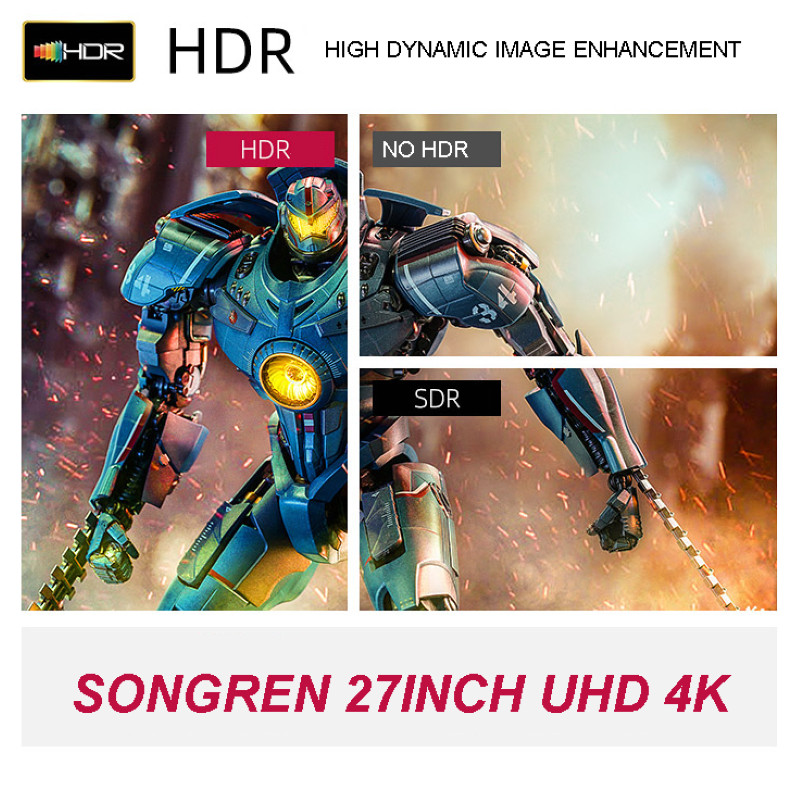 Màn Hình Máy Tính 27 inch UHD 4K (3840 x 2160) Tràn Viền Songren - hàng nhập khẩu