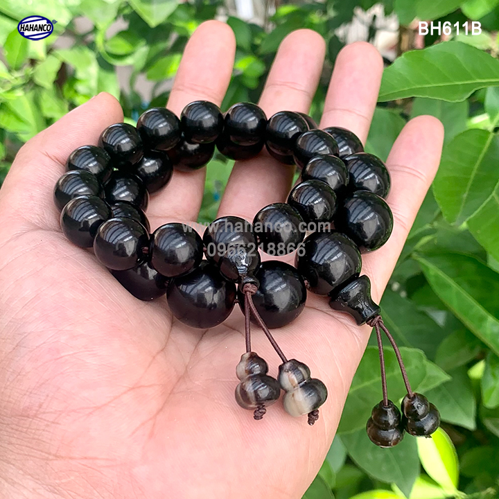 Vòng tay sừng Trâu đen Hồ Lô (BH611B) Mang lại May Mắn và Bình An cho bạn - Bracelet of HAHANCO