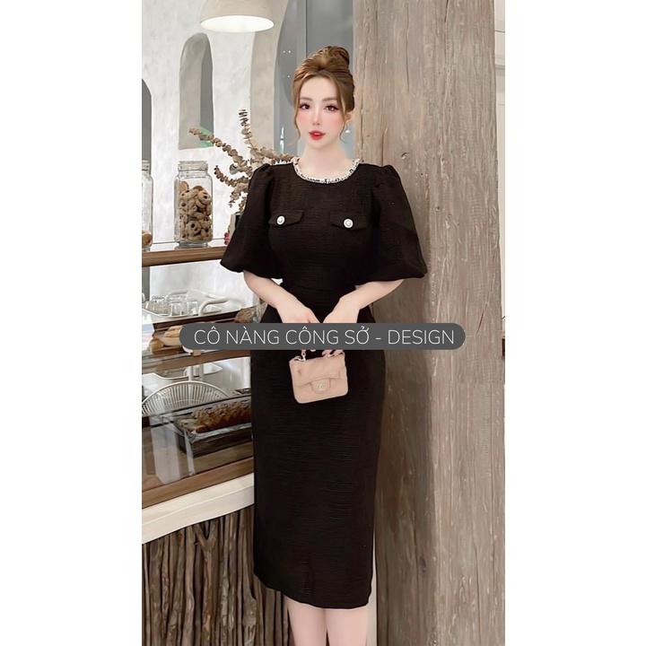 Váy Dạ Thiết Kế Lin Dress Chất Liệu Vải Dạ Cao Cấp Màu Đen, Đỏ, Kem - Đầm Dạ Thiết Kế Thanh Lịch Trẻ Trung
