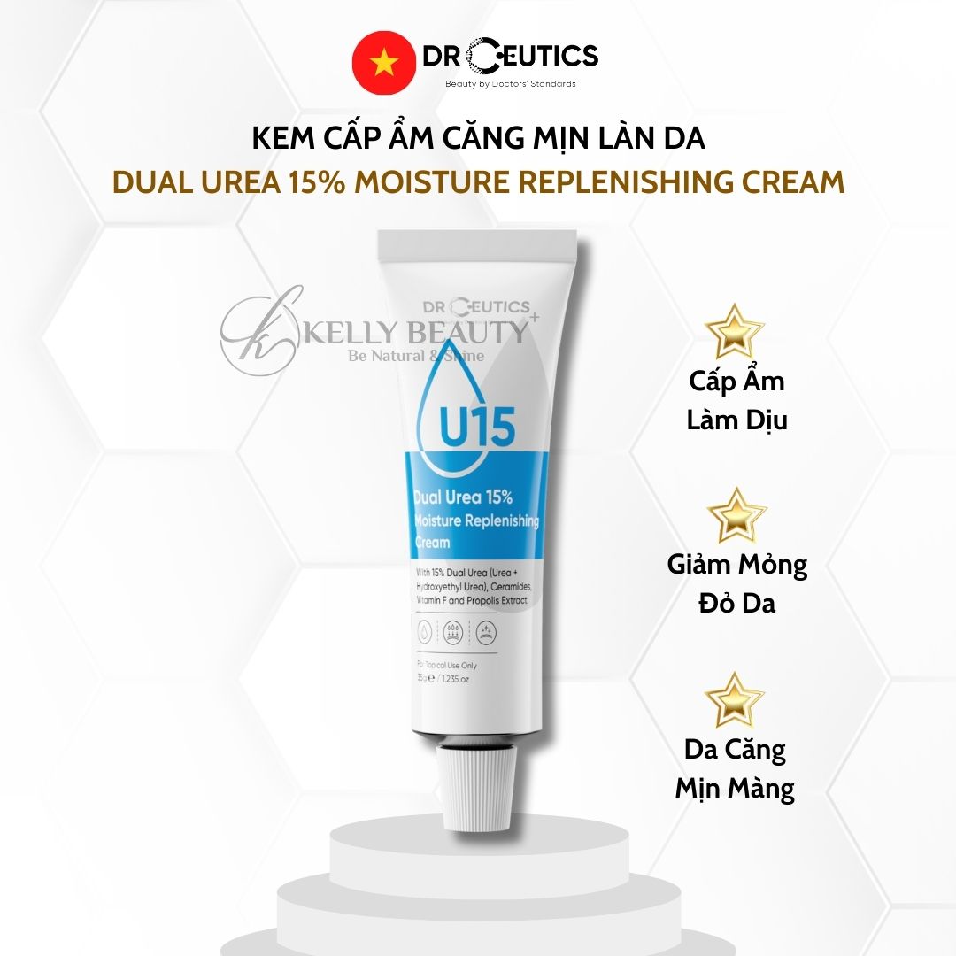Kem Cấp Ẩm DrCeutics Dual Urea 15% Moisture Replenishing Cream - Giúp Da Căng Mịn, Phục Hồi Da Mỏng Đỏ - Kelly Beauty