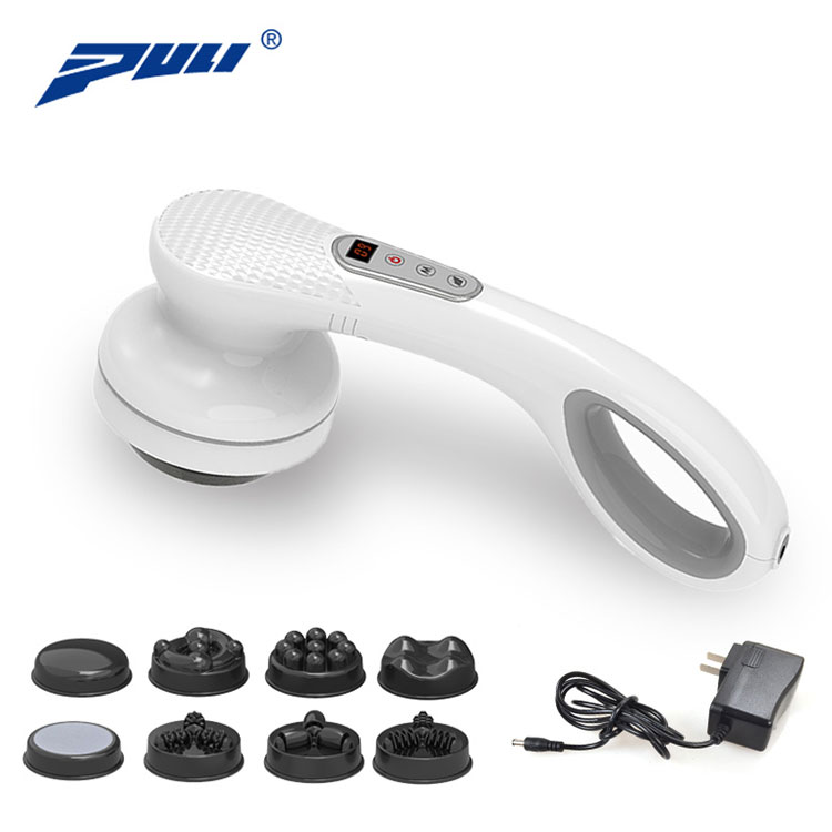 Máy massage cầm tay pin sạc 8 đầu, 5 chế độ, 6 tốc độ PULI PL-667DC3 - Mát xa hỗ trợ trị đau nhức mỏi toàn thân