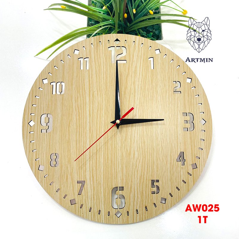 AW025 - Đồng Hồ Gỗ Treo Tường – Décor Trang Trí New Design