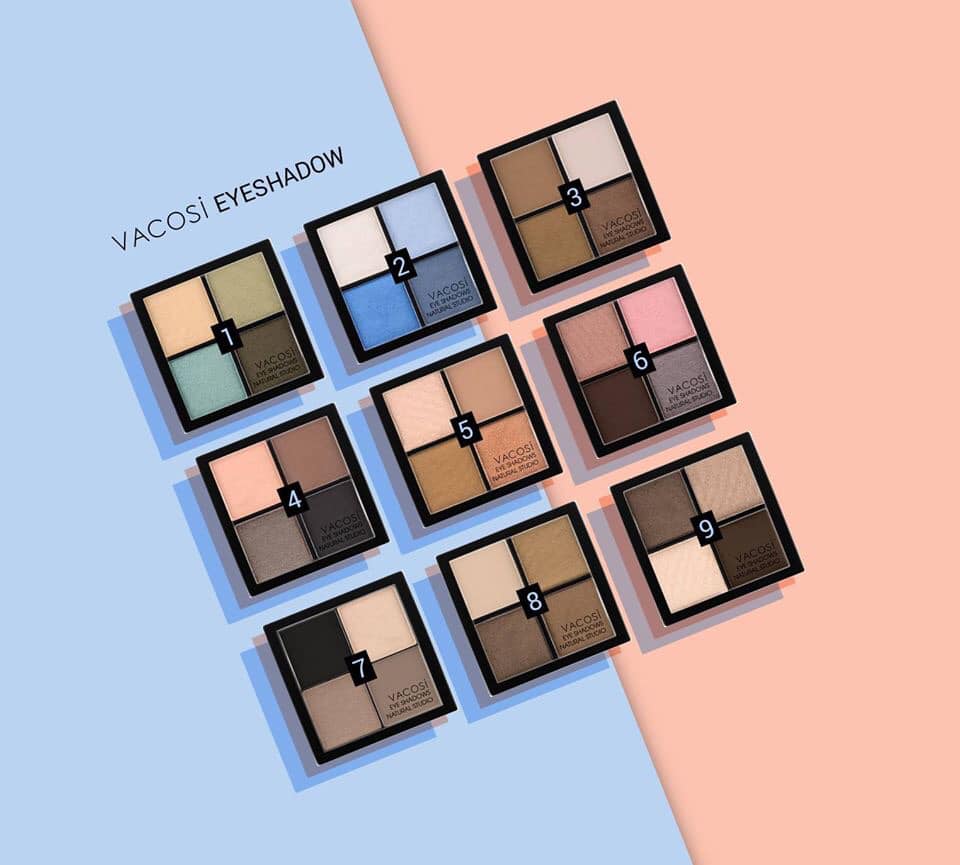 PHẤN MẮT 4 Ô VACOSI NATURAL STUDIO EYESHADOW