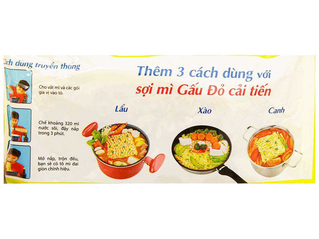 Mì Gấu Đỏ tôm chua cay gói 63g