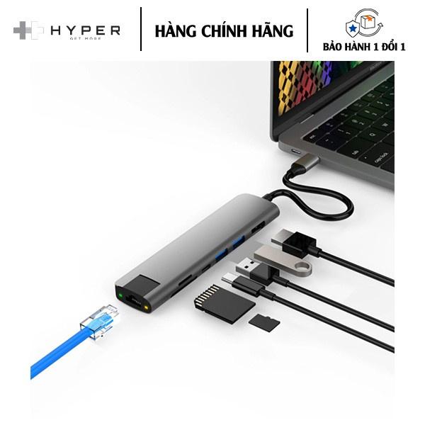 [HÀNG CHÍNH HÃNG] CỔNG CHUYỂN ĐỔI HYPERDRIVE SLAB 7 IN 1 USB-C HUB FOR MAC, SURFACE, PC &amp; DEVICES HD22H