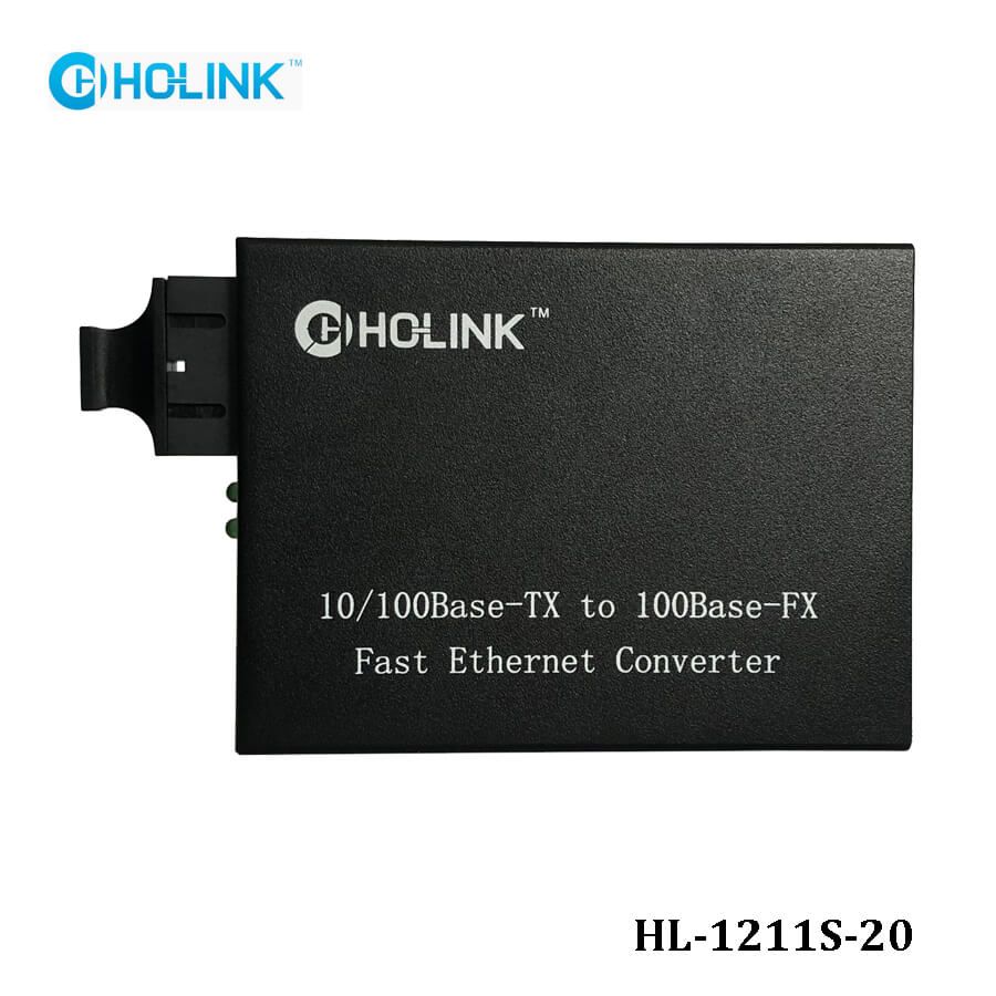 Bộ chuyển đổi quang điện Ho-Link HL-1211S-20 | 2 sợi quang 10/100 - Hàng Chính hãng