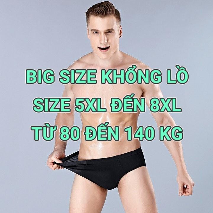Combo 4 Quan lot nam tam giác cotton thoáng khí thoải mái BIG SIZE 5XL ĐẾN 8XL quần sịp nam cao cấp