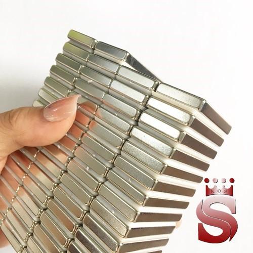 Nam châm trắng kích thước 40x10x5mm mạ nikel