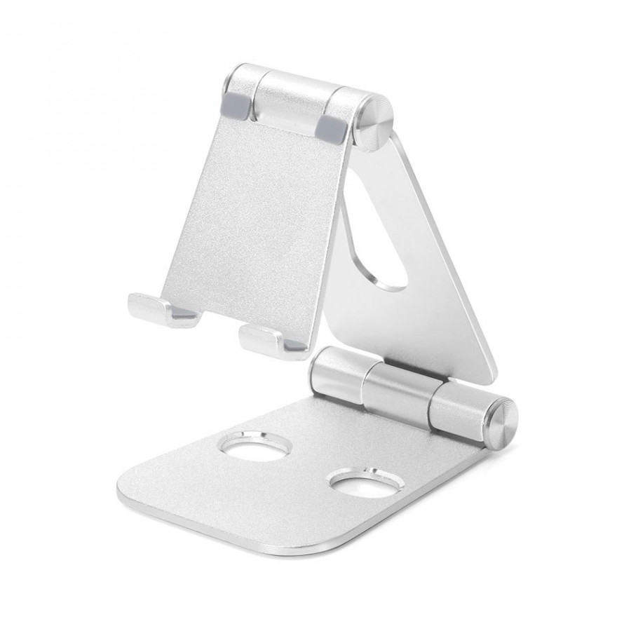 Giá đỡ Aluminum đa năng cho máy tính bảng điện thoại hiệu HOTCASE Dual Foldable Stand Holder hợp kim nhôm (thiết kế gọn nhẹ, tính di động cao, phù hợp nhiều dòng máy từ 3.5 inch trở lên) - Hàng nhập khẩu