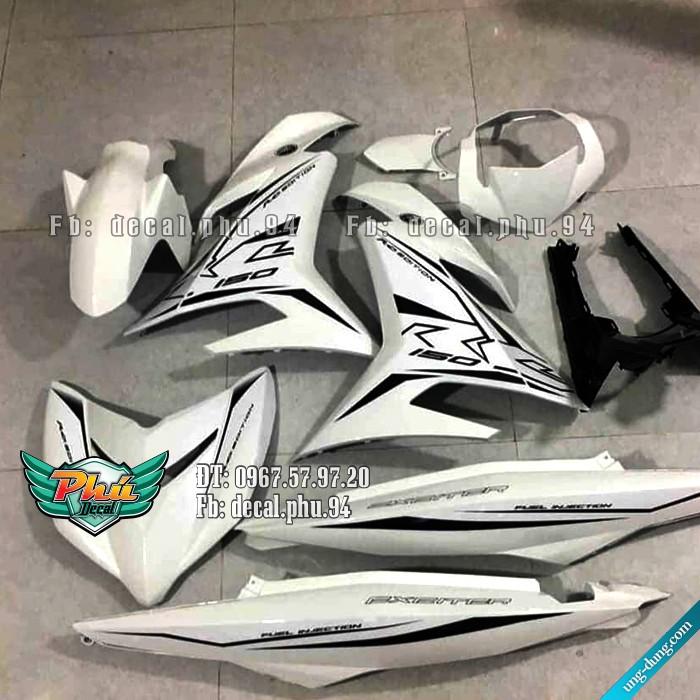 Tem rời EX 150 RC 2019 trắng