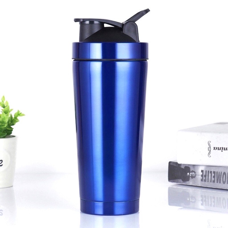 LY GIỮ NHIỆT GYMSHARK KÈM QUẢ LẮC INOX -  XANH DƯƠNG