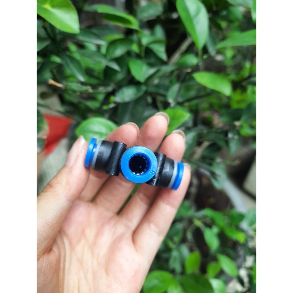 Đầu nối chữ T - đầu nối chia 3 PE cho hệ thống phun sương dùng ống 8-8mm