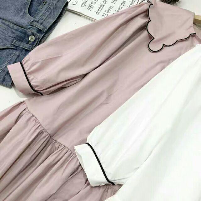 Đầm nữ dáng xoè dài tay, đầm babydoll nữ, đầm dáng suông nữ