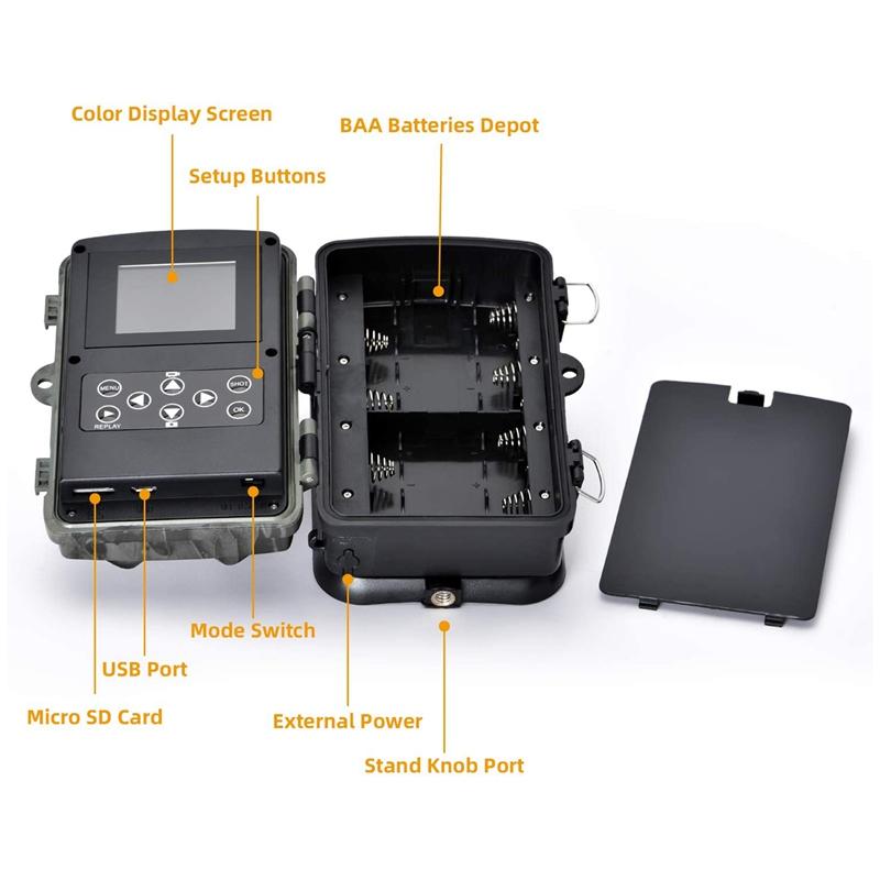 HC-802A Hunting Camera Outdoor Trap Waterproof Night Vision Trail Camera 20MP 1080P HD Network Monitor Camera