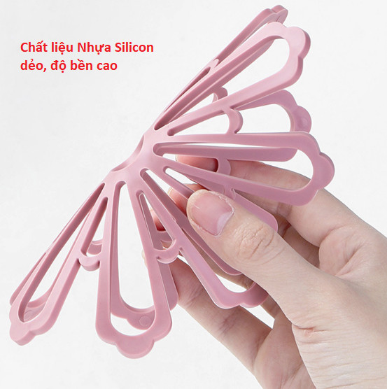Miếng lót nồi chống nóng vòng tròn hình hoa tuyết xinh xắn GD179-LNTuyetnho-5 (giao màu ngẫu nhiên)