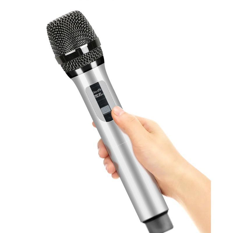 Micro không dây có thể sạc lại với giắc cắm 6.35mm cho hát karaoke