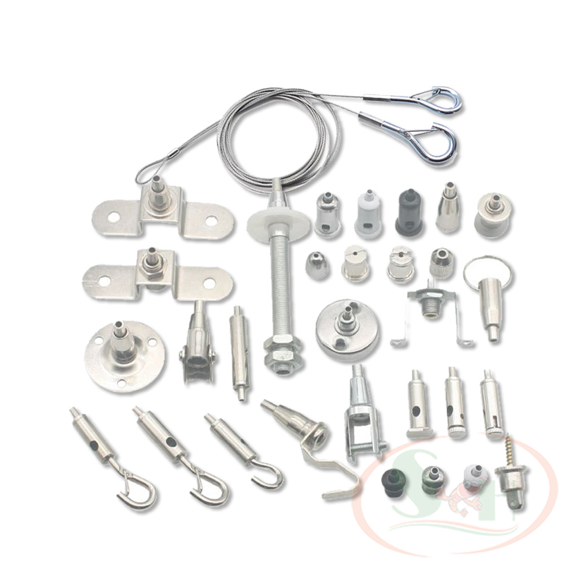 Kit phụ kiện treo đèn MAD ốc siết, cáp inox, móc C treo đèn bể cá tép thủy sinh