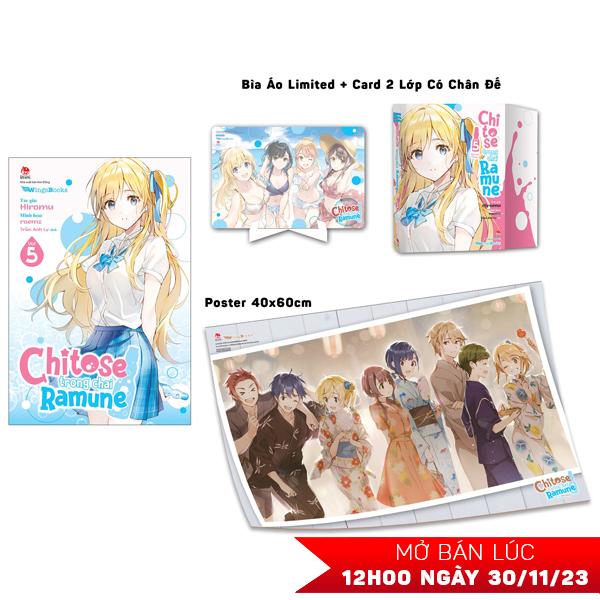 Chitose Trong Chai Ramune - Tập 5 - Bản Giới Hạn - Tặng Kèm Bìa Áo Limited + Card 2 Lớp Có Chân Đế + Poster