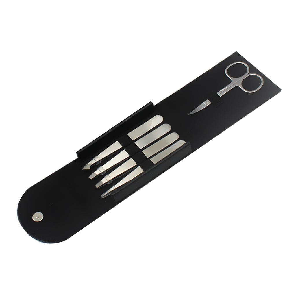 5x Stainless Tweezer Scissors Eyelash Clip Nose Face Ingrown Hair Removal