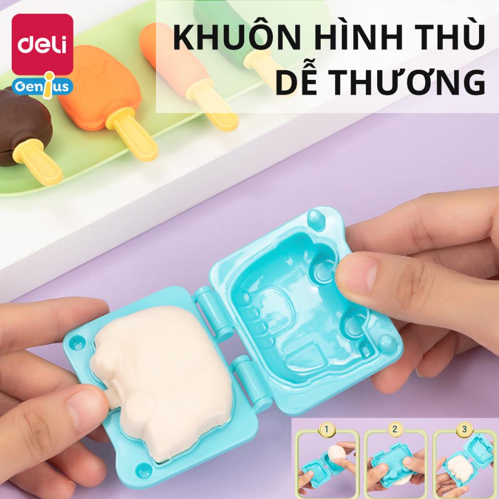 Set Đất Nặn Bột Mỳ Khuôn Và Máy Thủ Công Deli Cho Bé - Máy Làm Kem, Máy Làm Mỳ Mô Hình Tàu Không Gian - Màu Tự Nhiên An Toàn - Đồ Chơi Giáo Dục Nhập Vai Thông Minh Cho Bé - YC118- 122