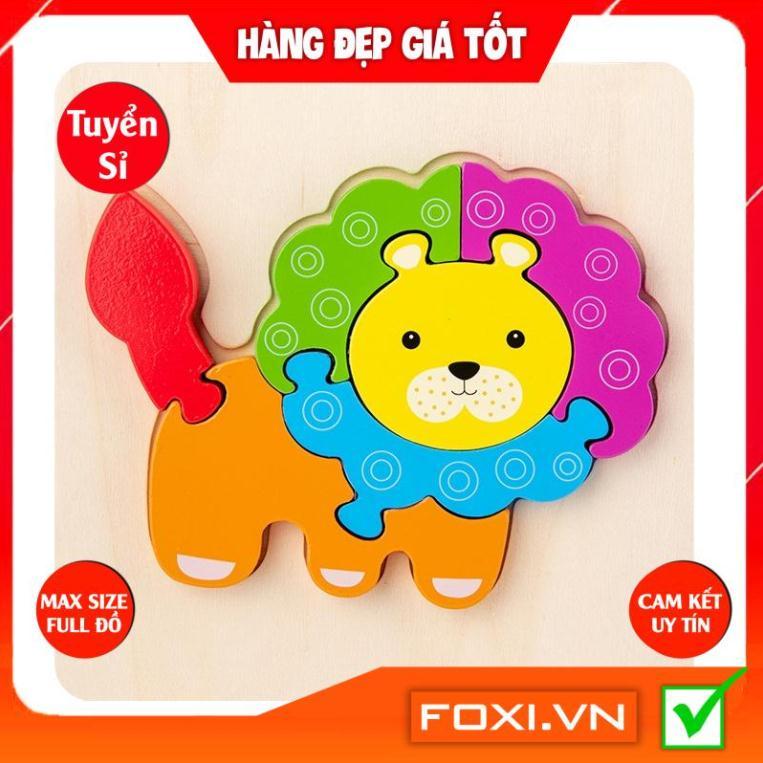 Đồ chơi lắp ghép bằng gỗ-tranh ghép hình nổi 3D Foxi-trò chơi sáng tạo-nhiều hình đa dạng-màu sắc ngộ nghĩnh-đáng yêu