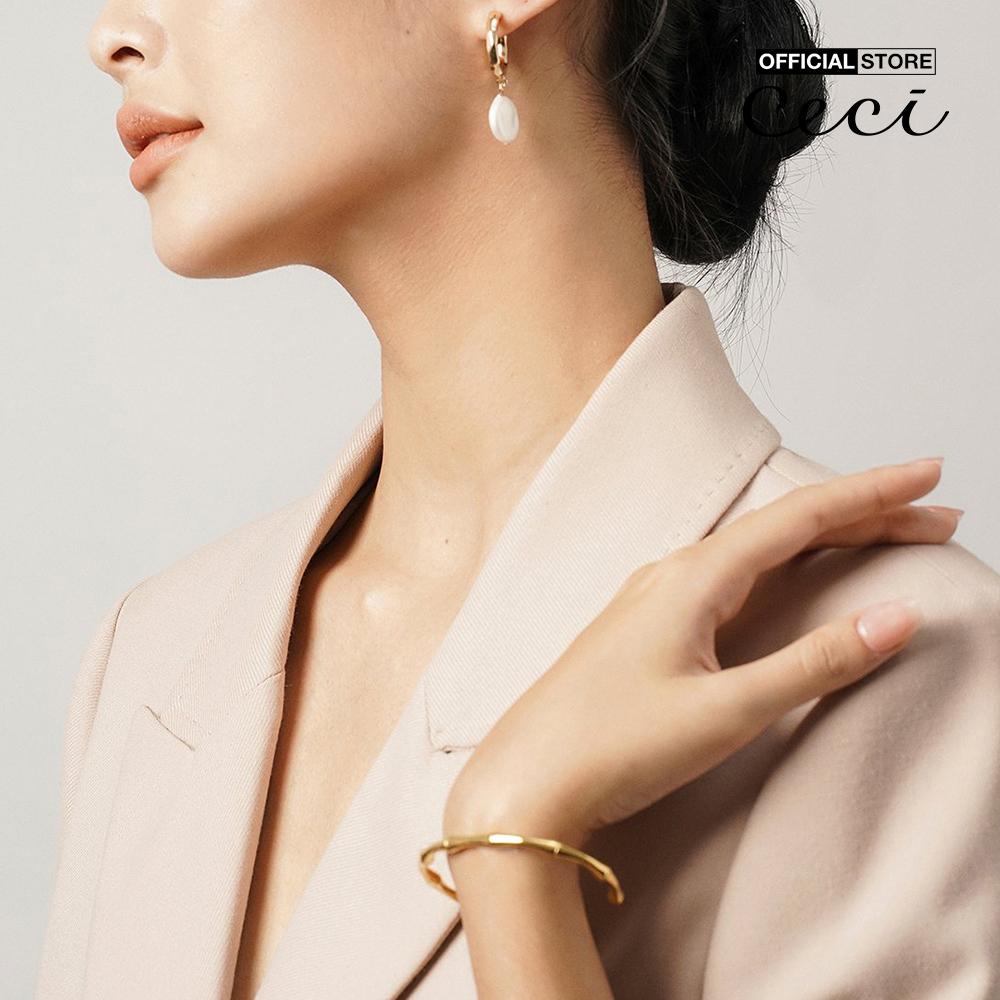 CECI - Vòng đeo tay nữ kim loại dạng hở sang trọng CC3-02000022-27
