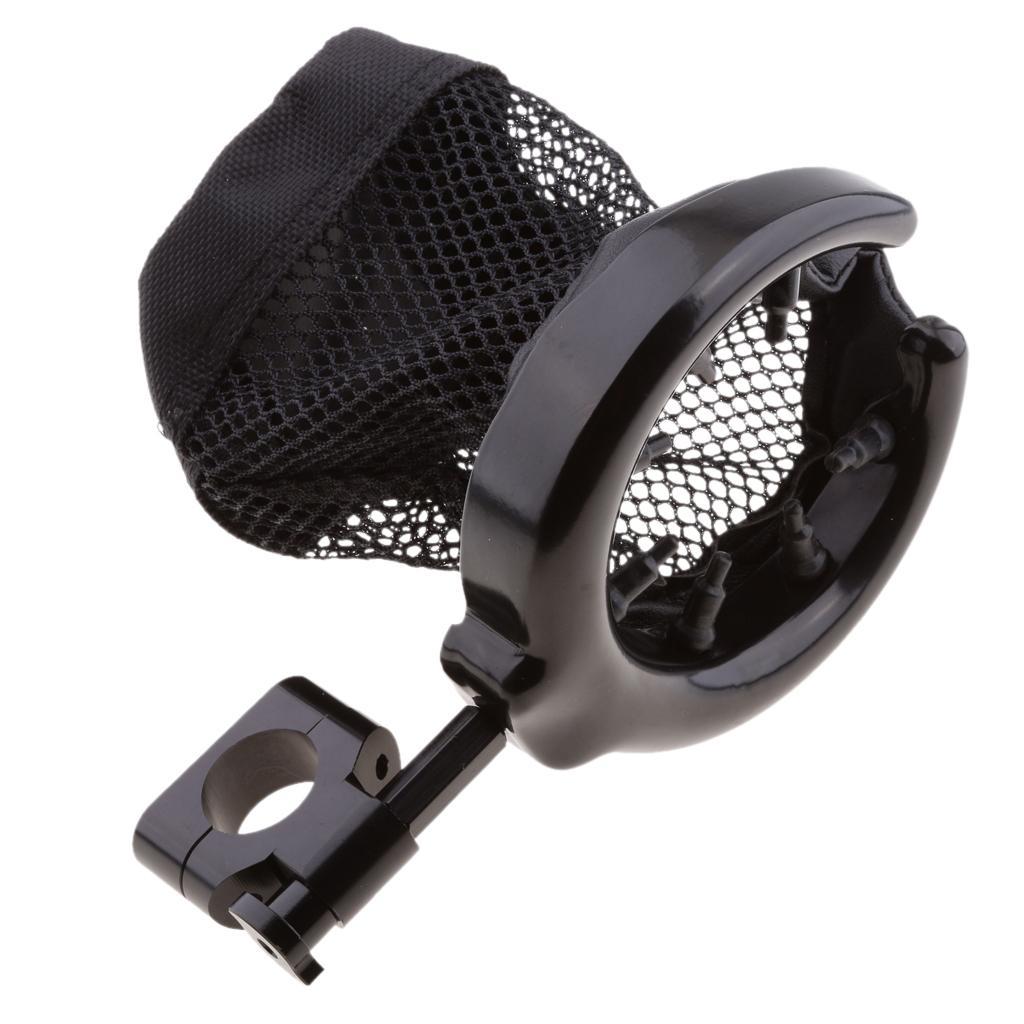 Motorcycle Motorbike Handlebar Cup Holder Black Metal Drink For Harley Models 7/8 Inch