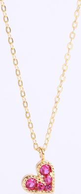 Dây chuyền bạc trái tim nữ cao cấp đá đỏ Gix Jewel DC10