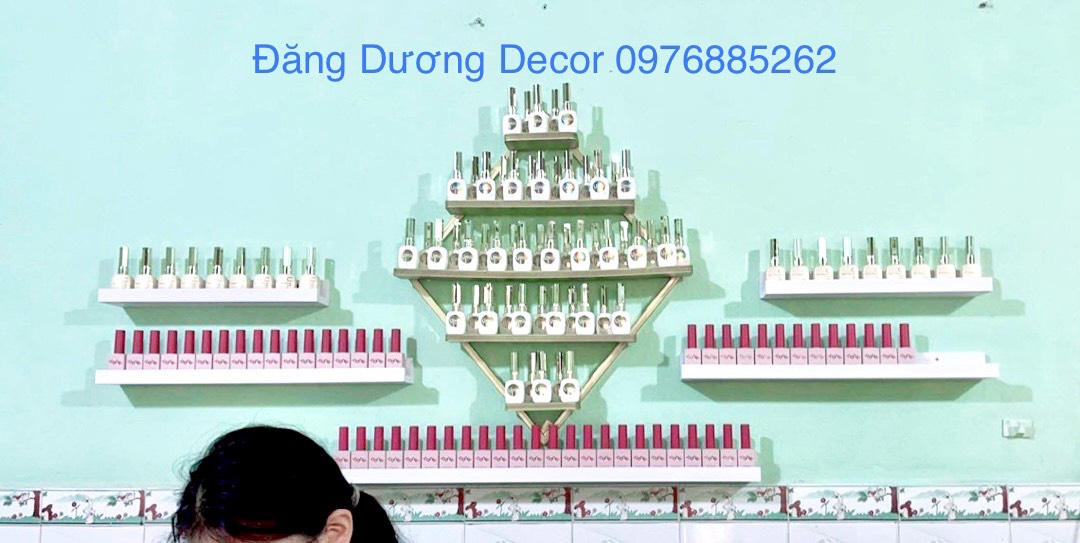 Kệ nail hình thoi trang trí - 5 tầng tiện lợi